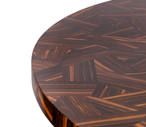 Patch Marquetry Round Dining Table