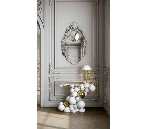 Newton Consoles Azulejo Sculptural Entryways Cabinet Table