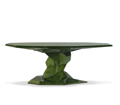 Faceted Design Dining Table for Dining Room