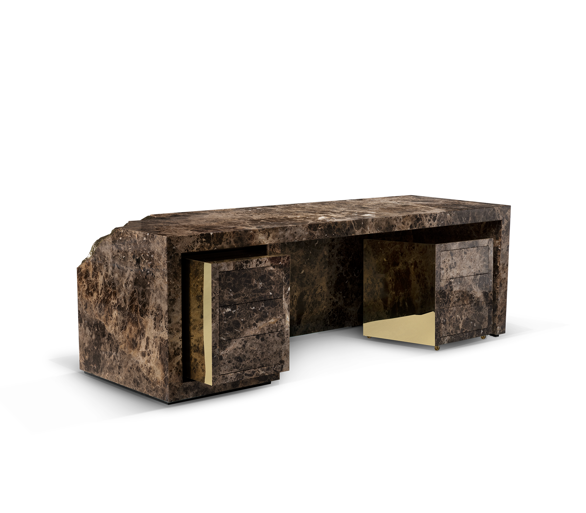 Lapiaz Karst Stone Marble Executive Desk