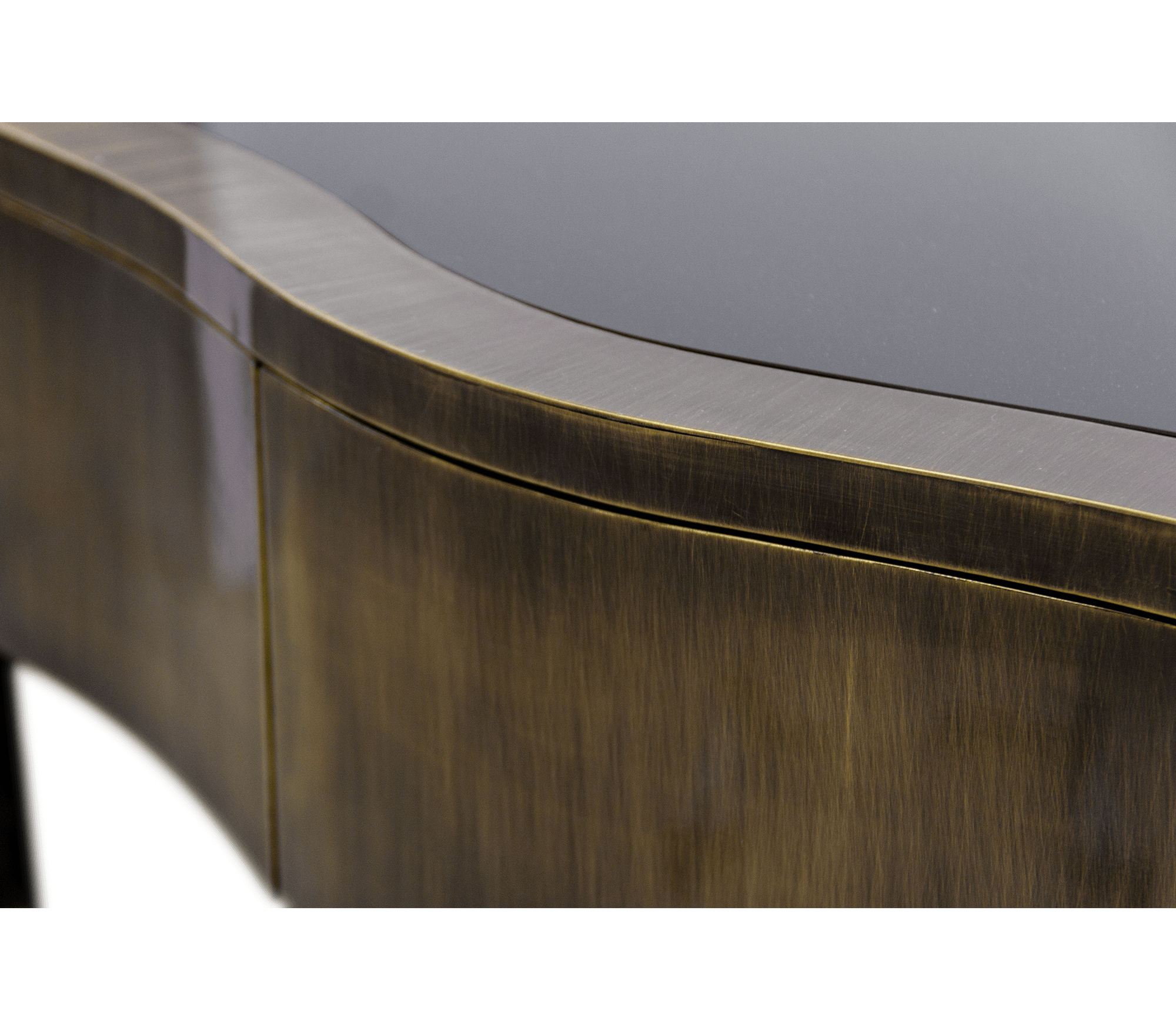 Sinuous Consoles Patina Brass Wave Entryways Cabinet Table