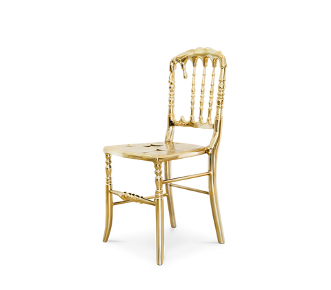 Mirrored Gold Dining Chair for Dining Room