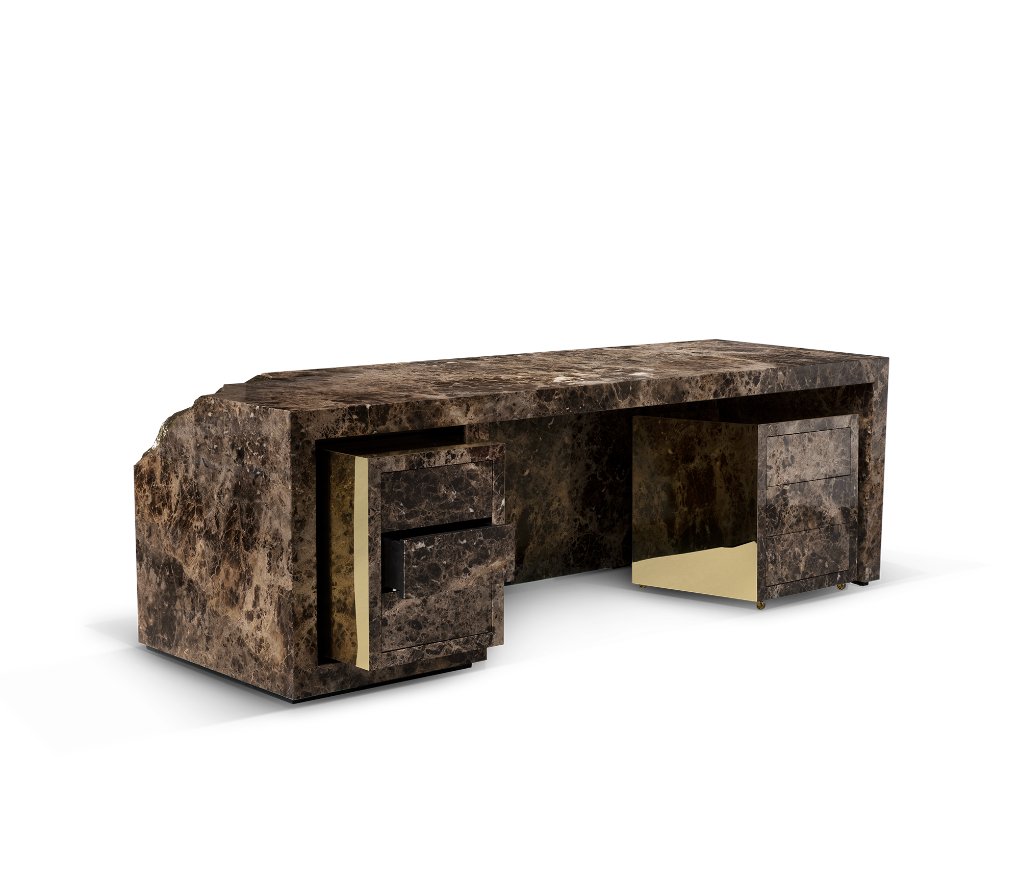 Lapiaz Karst Stone Marble Executive Desk