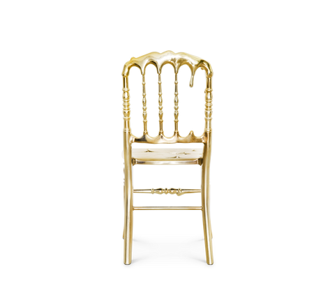 Mirrored Gold Dining Chair for Dining Room