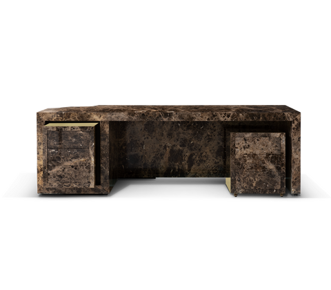 Lapiaz Karst Stone Marble Executive Desk