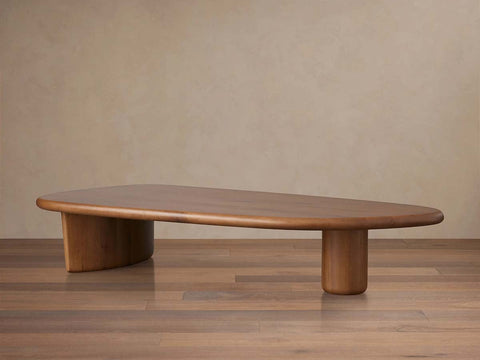 Akiro Coffee Table with Solid Oak Wood Sofa Center Tea Table Mid-Century Style