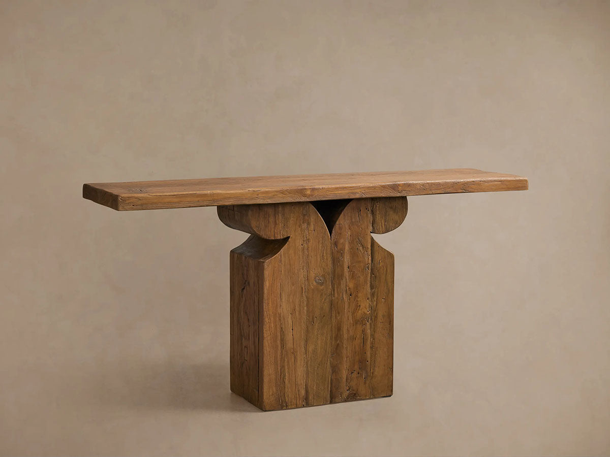 Dumai Reclaimed Teak Wood Console Entrance Table Country Style Hallway Table