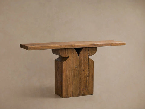 Dumai Reclaimed Teak Wood Console Entrance Table Country Style Hallway Table