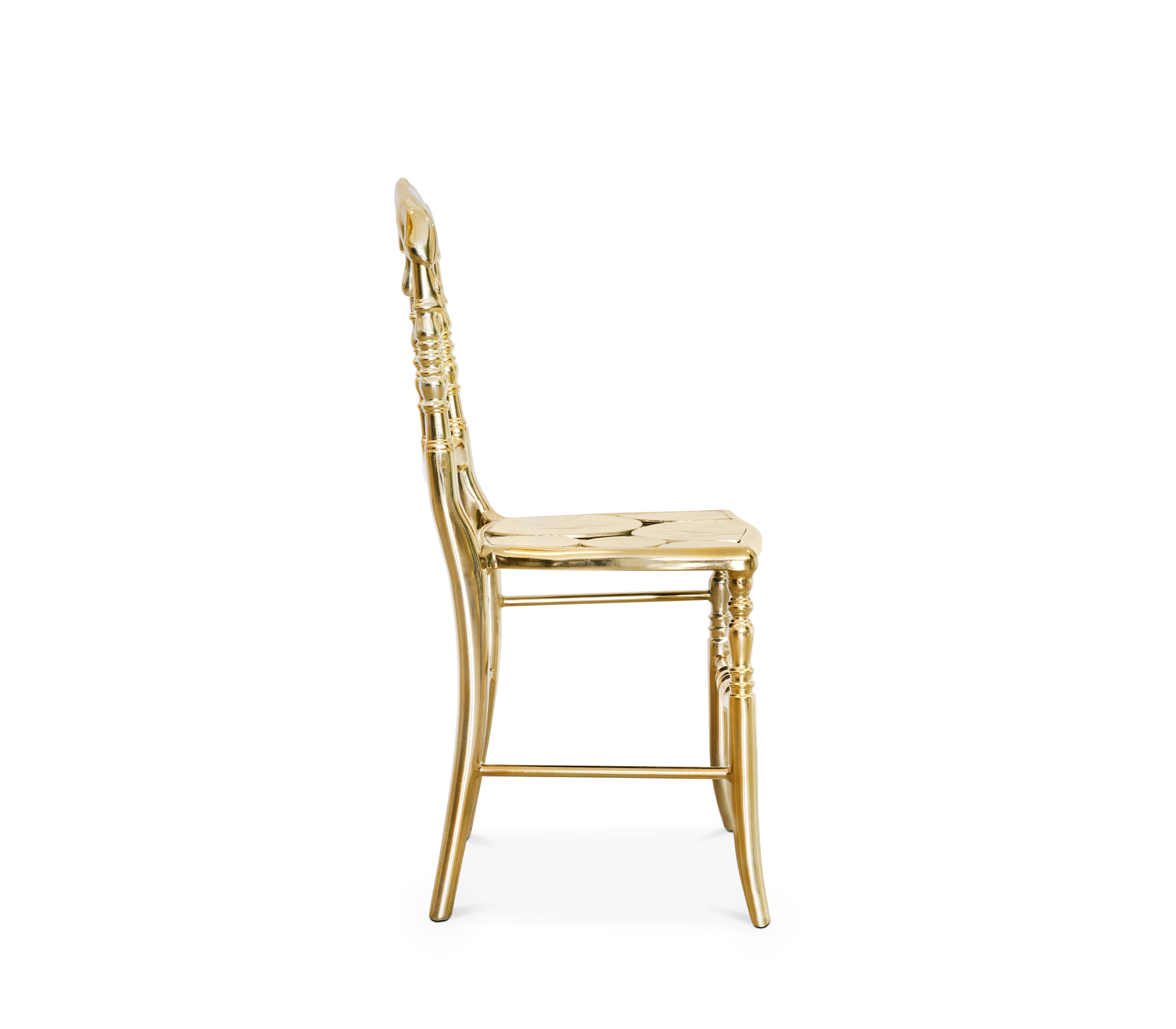 Mirrored Gold Dining Chair for Dining Room