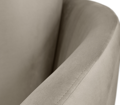 Odette Curved Velvet Polished Brass King Bed