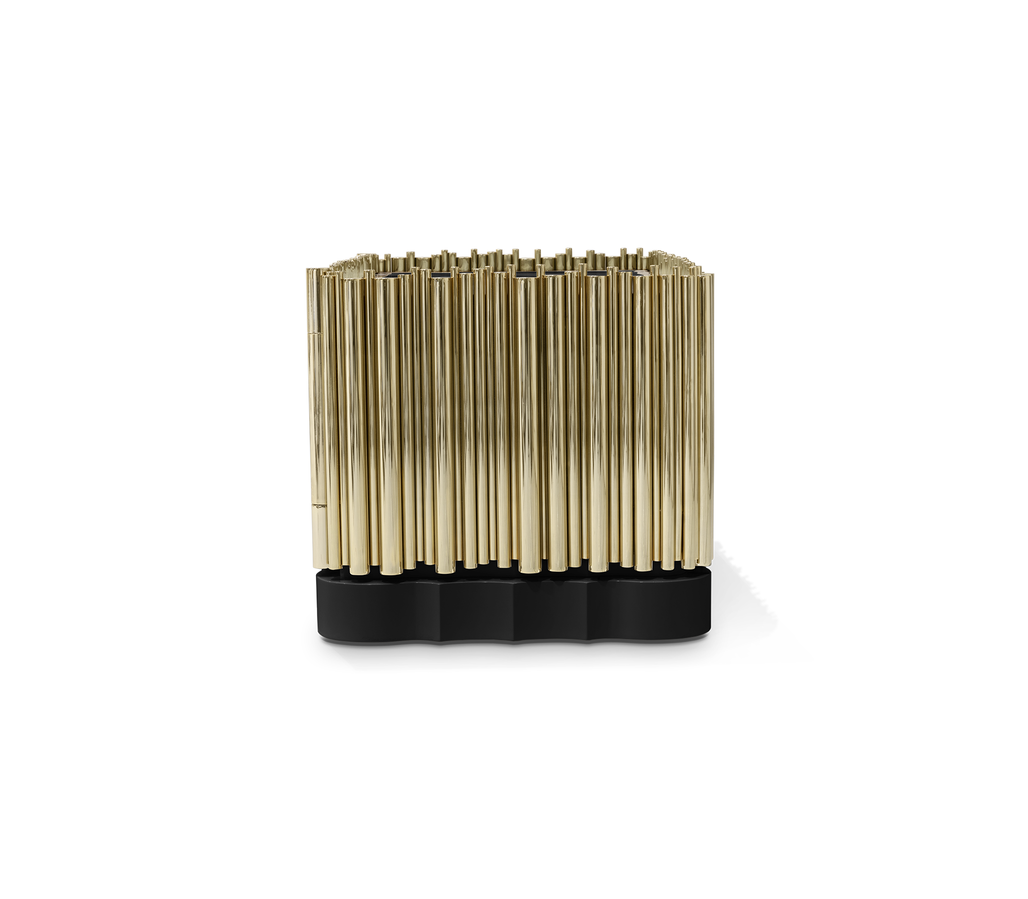 Symphony Tubular Gold Plated Modern Nightstand