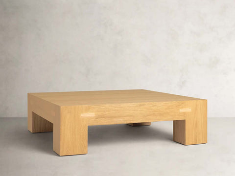 Paxton Oak Coffee Table with Solid Oak Wood Modern Style Living Room Center Tea Table Cocktail Table