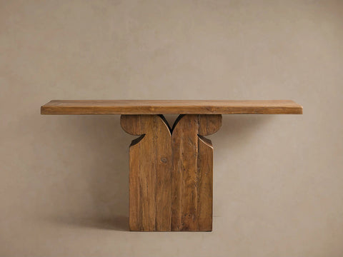 Dumai Reclaimed Teak Wood Console Entrance Table Country Style Hallway Table