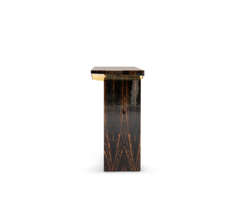 Brass Wood White Cabinet for Entryway