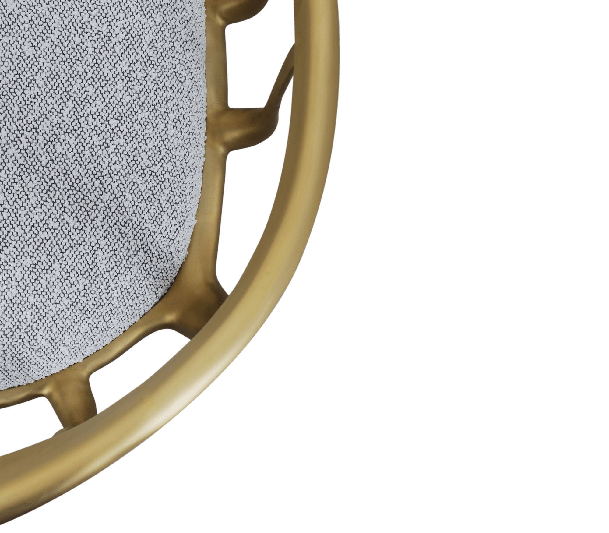 No 11 Satin Matte Gold Surrealist Dining Chair