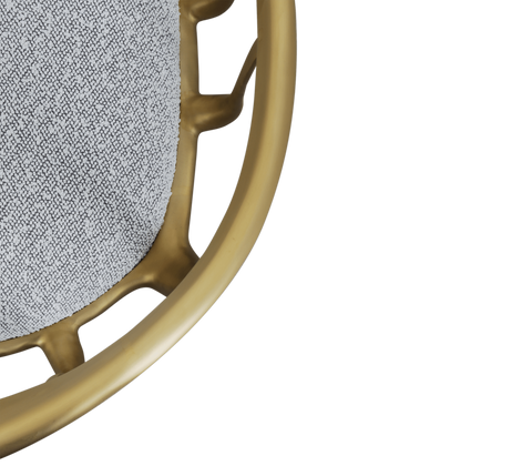 No 11 Satin Matte Gold Surrealist Dining Chair