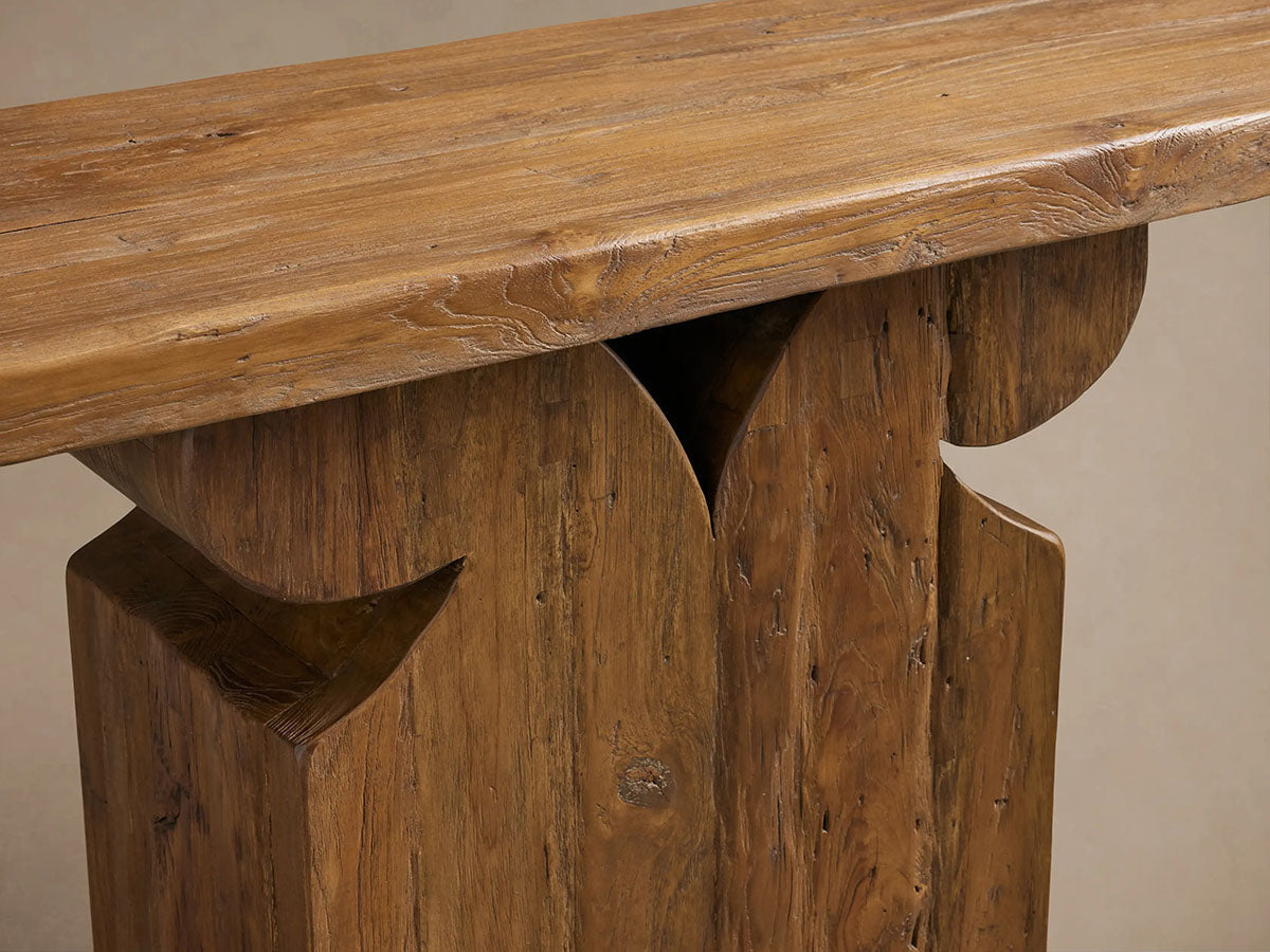 Dumai Reclaimed Teak Wood Console Entrance Table Country Style Hallway Table