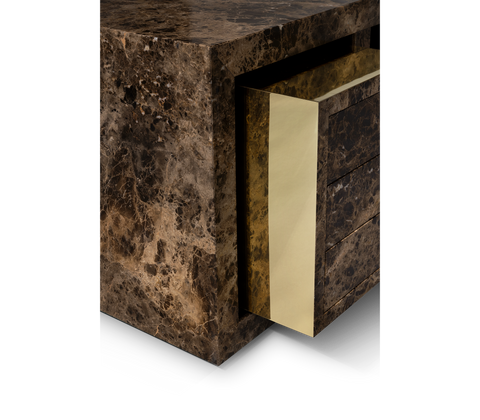 Lapiaz Karst Stone Marble Executive Desk