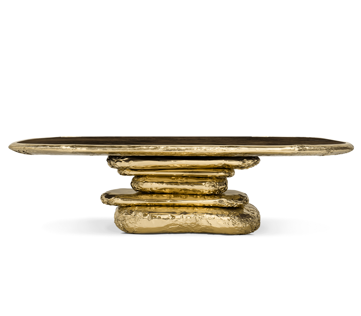 Stonehenge Marble and Brass Dining Table