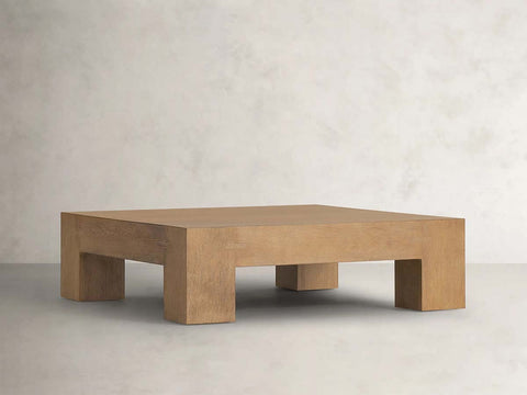Paxton Oak Coffee Table with Solid Oak Wood Modern Style Living Room Center Tea Table Cocktail Table
