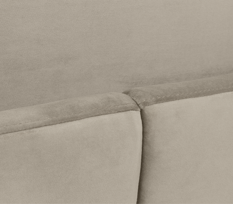 Odette Curved Velvet Polished Brass King Bed