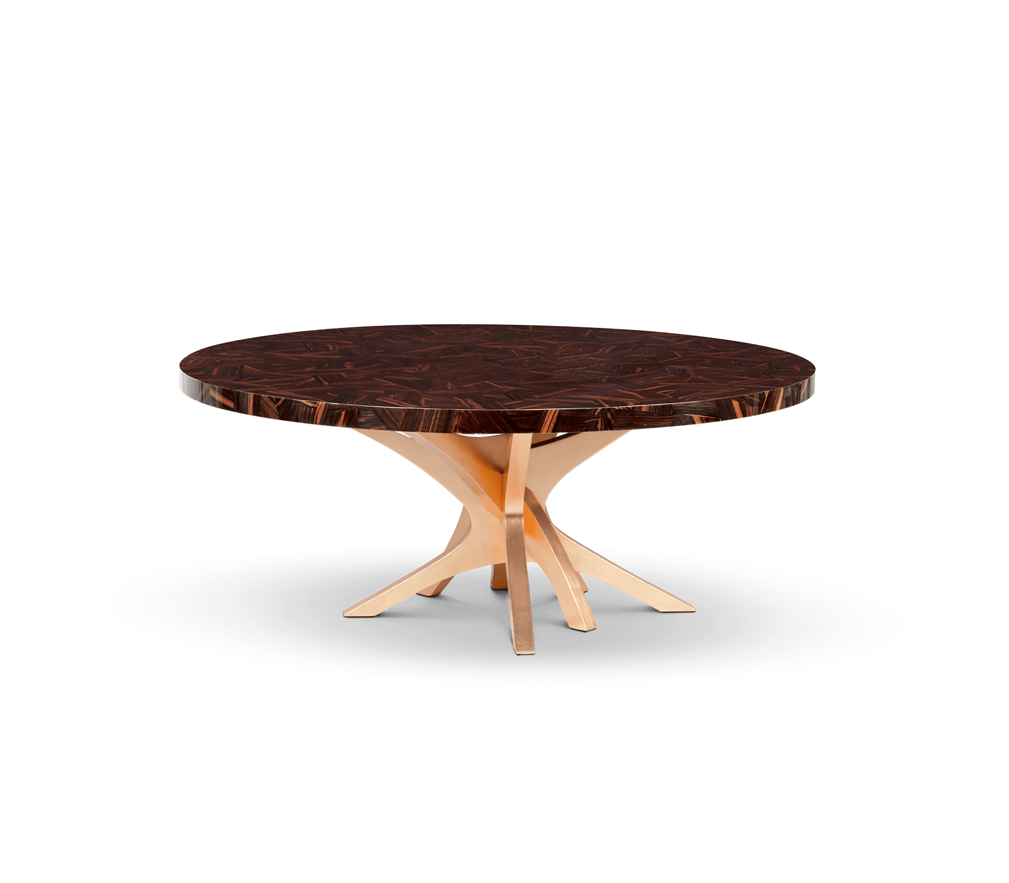 Patch Marquetry Round Dining Table
