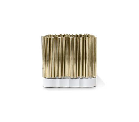Symphony Tubular Gold Plated Modern Nightstand