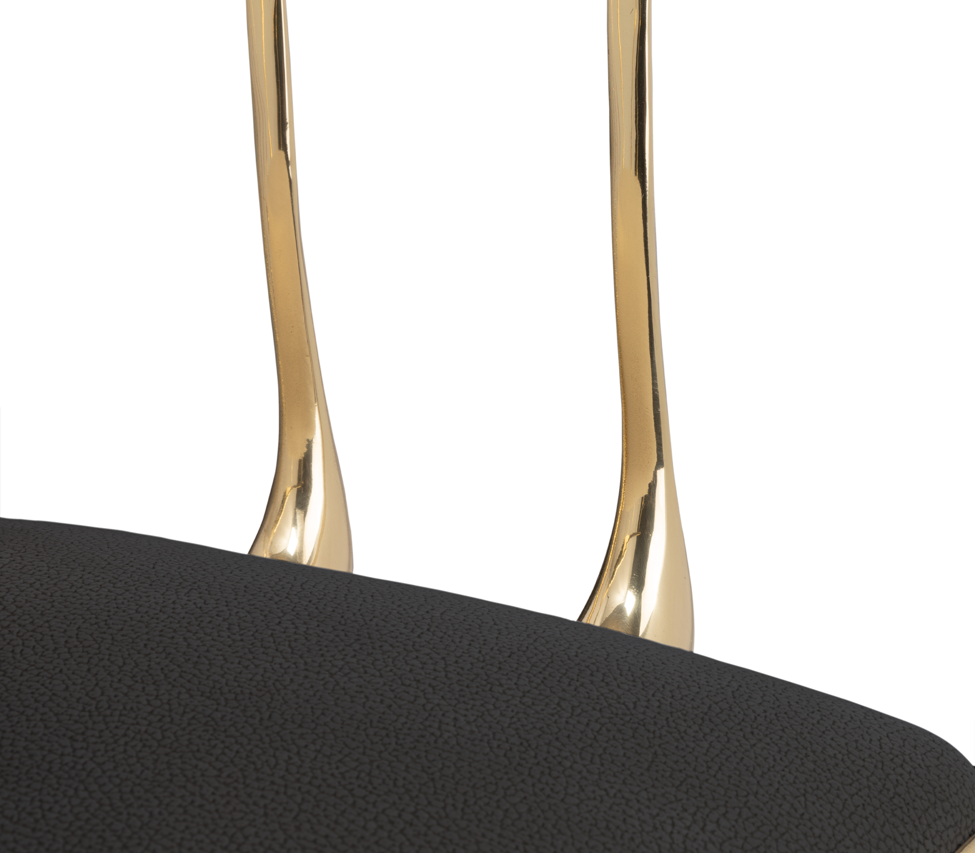 No11 Surrealist Polished Gold Cast Brass Dining Chair