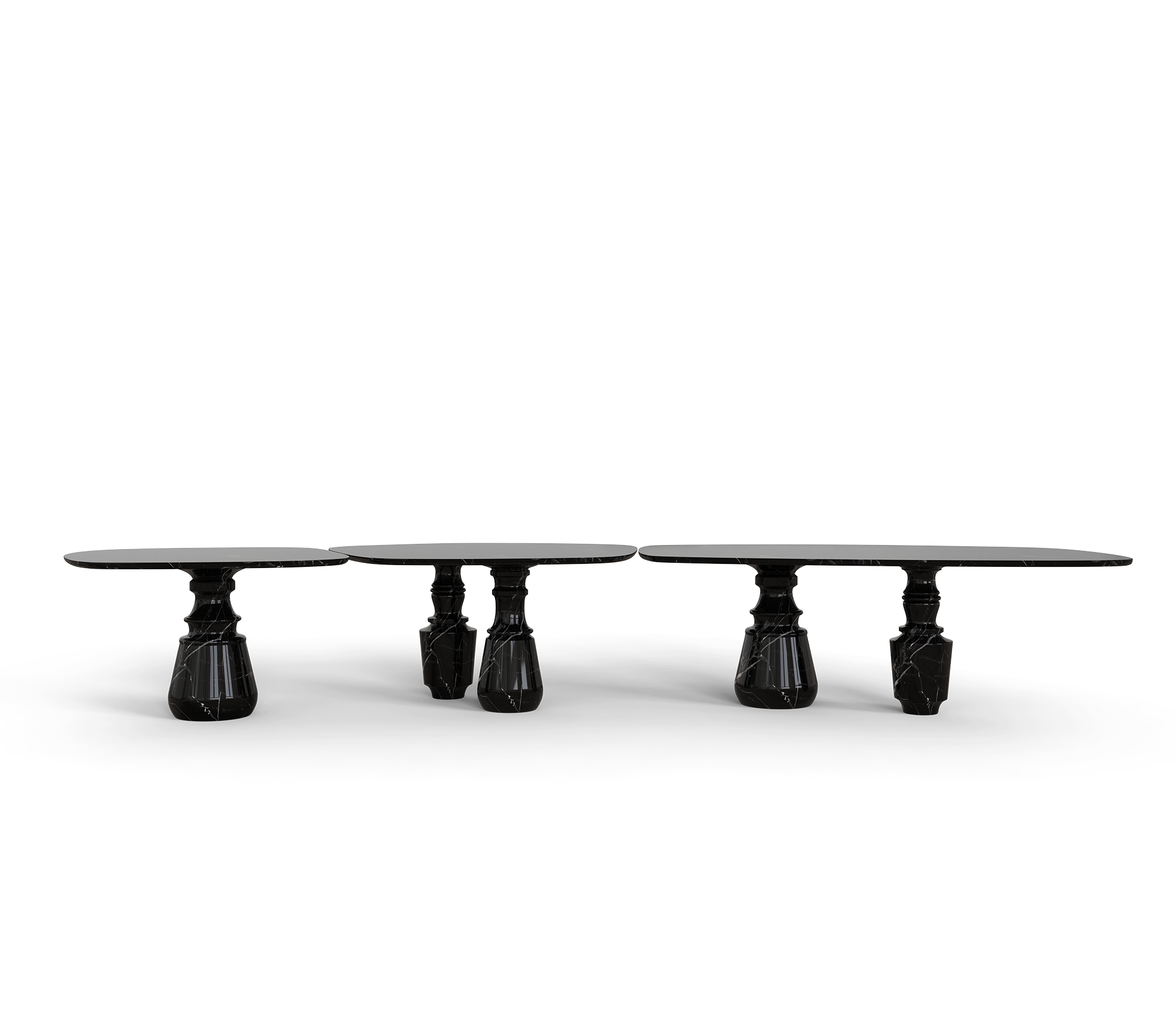 Pietra Nero Marquina Modular Dining Table