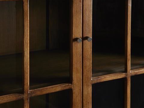 Merritt Wood Living Tall Display Cabinet Vintage Bookcase Solid Pine Entryways Sideboard Storage Cabinet