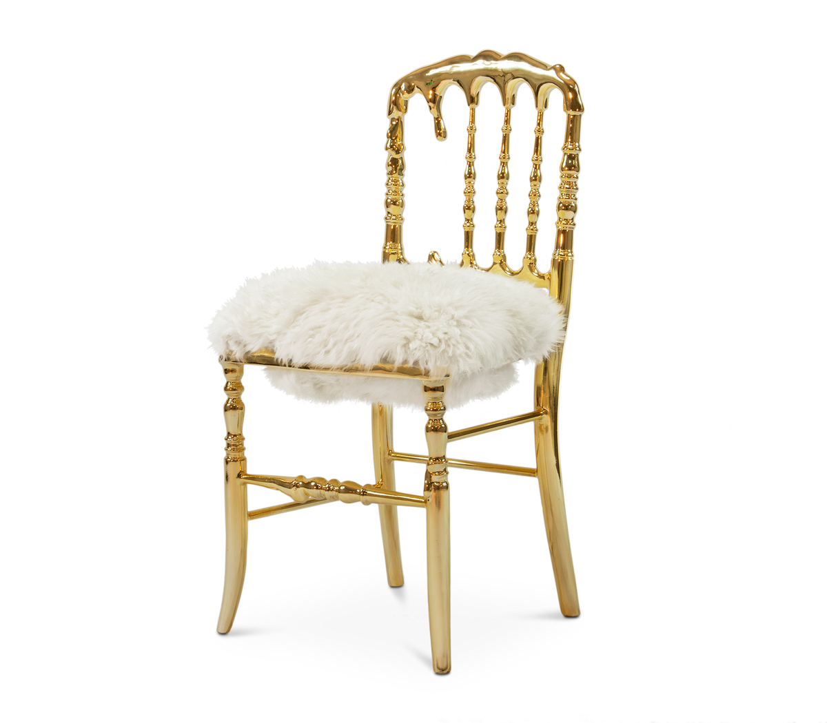 Emporium Fur Surrealist Gold Plated Chair