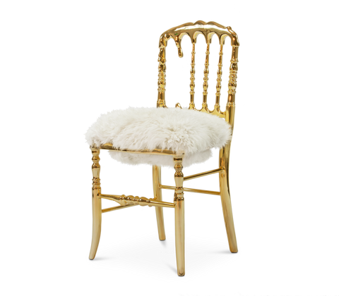 Emporium Fur Surrealist Gold Plated Chair