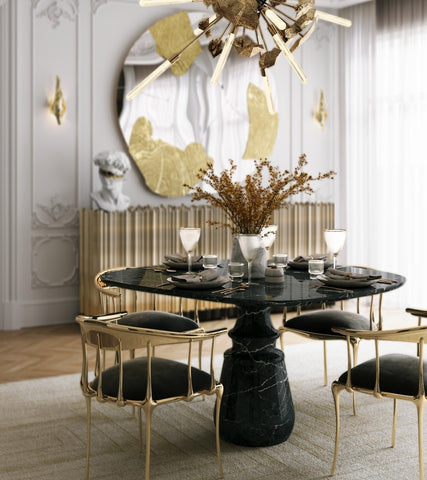 Pietra Square Marble Dining Table