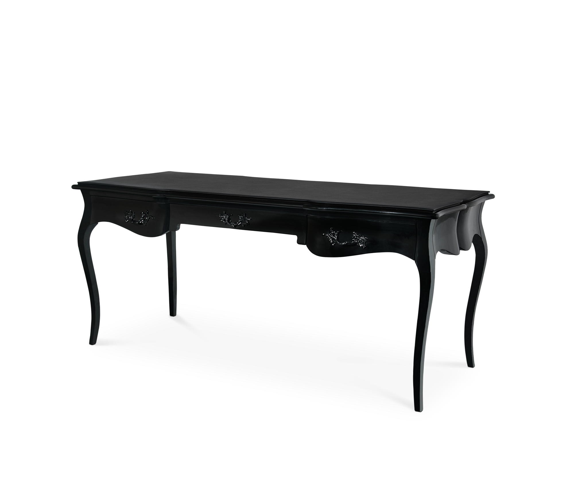 Boulevard II Gloss Black Classic Writing Desk