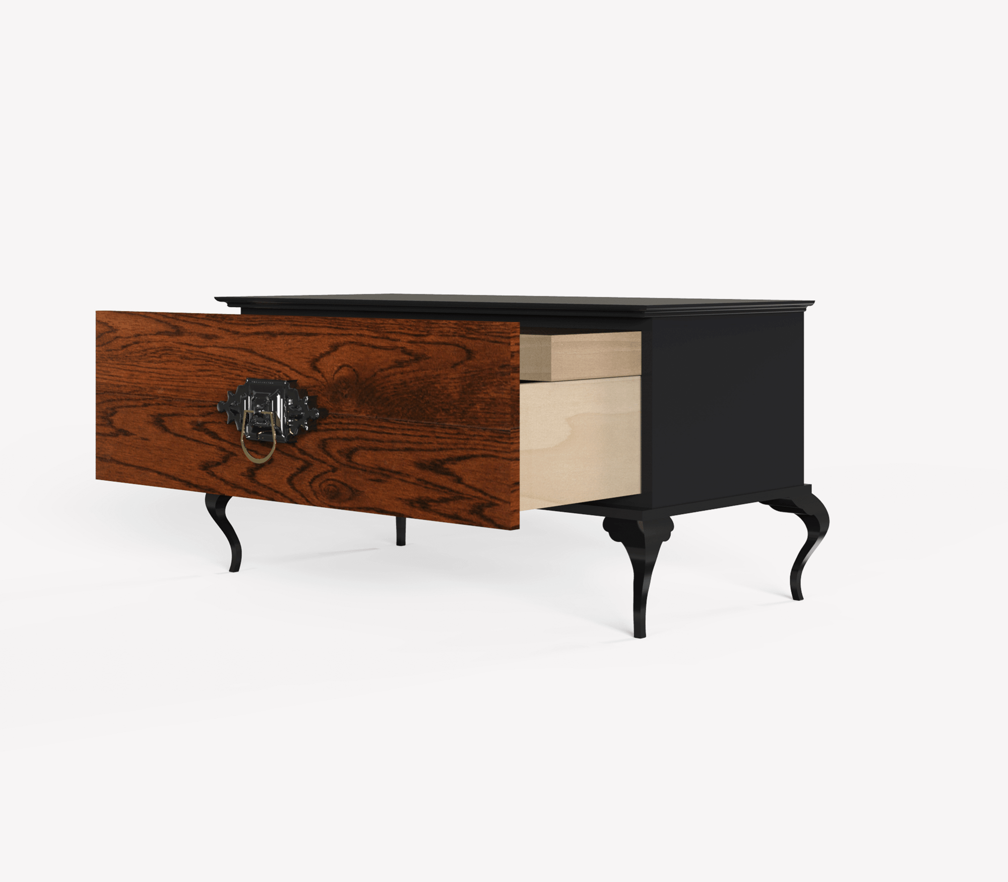 Guggenheim Mid-Century Wood Veneer Nightstand