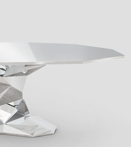 Faceted Design Dining Table for Dining Room