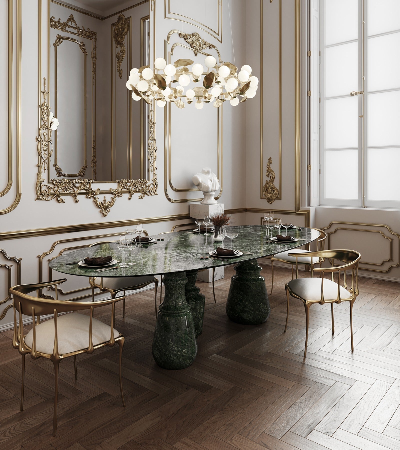 Pietra Oval XL Marble Dining Table