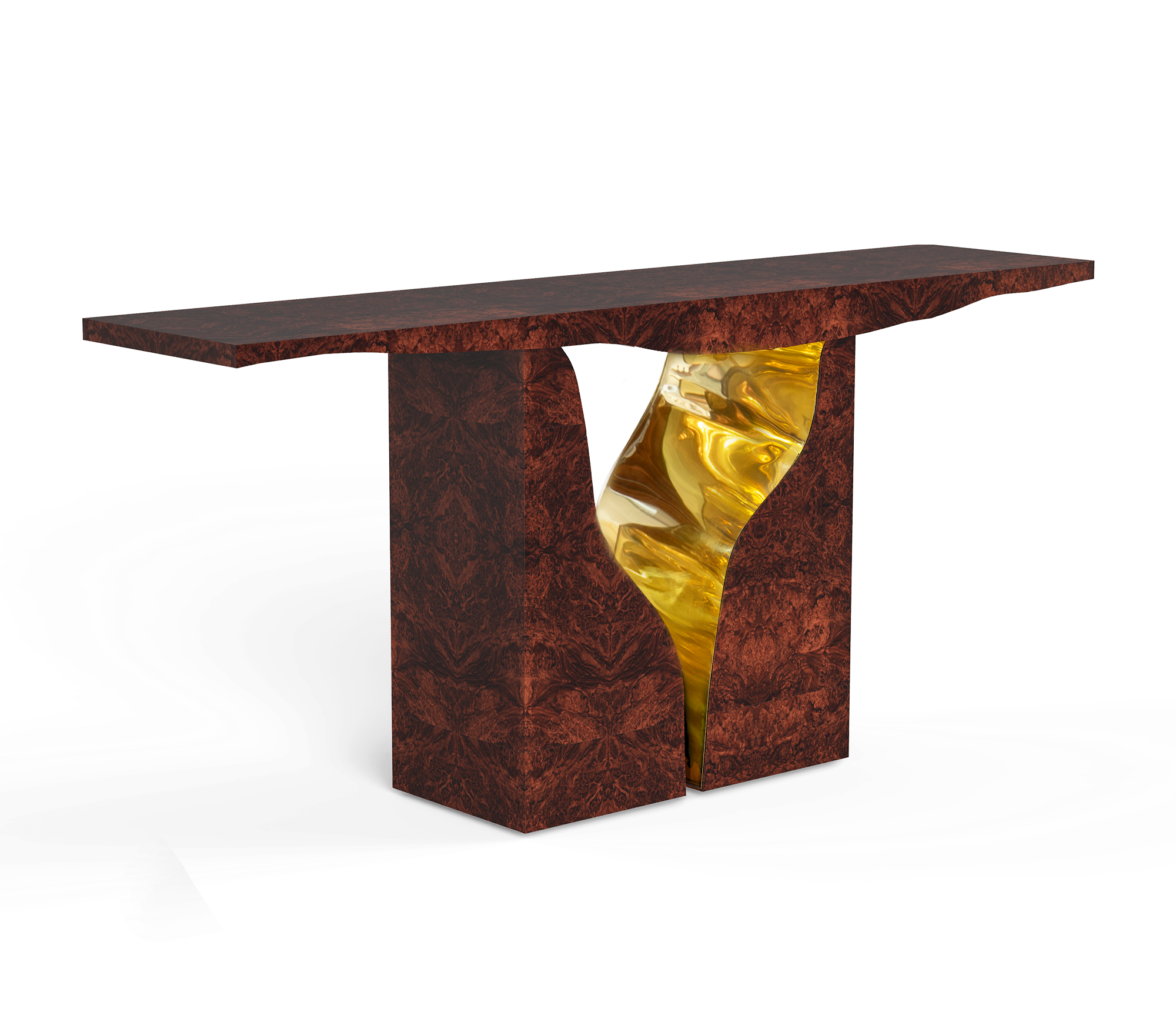 Brass Wood White Cabinet for Entryway