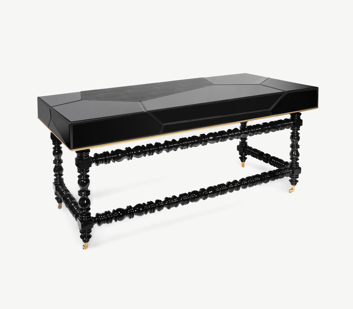 Manu Manueline Gloss Black Writing Desk
