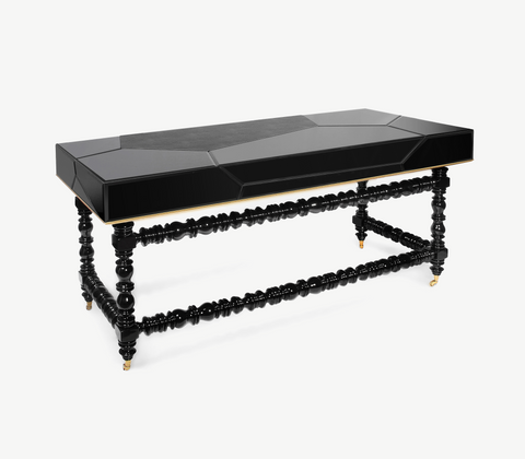 Manu Manueline Gloss Black Writing Desk
