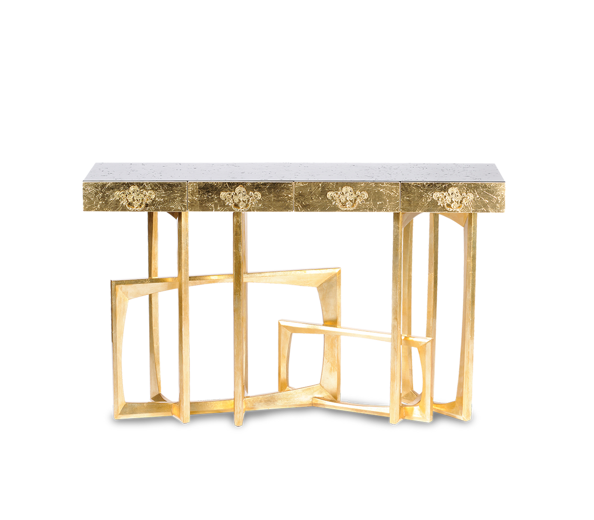 Metropolis Consoles Gilded Modern Entryways Cabinet Table