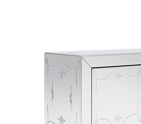 Mirrored Black Sideboard Cabinet