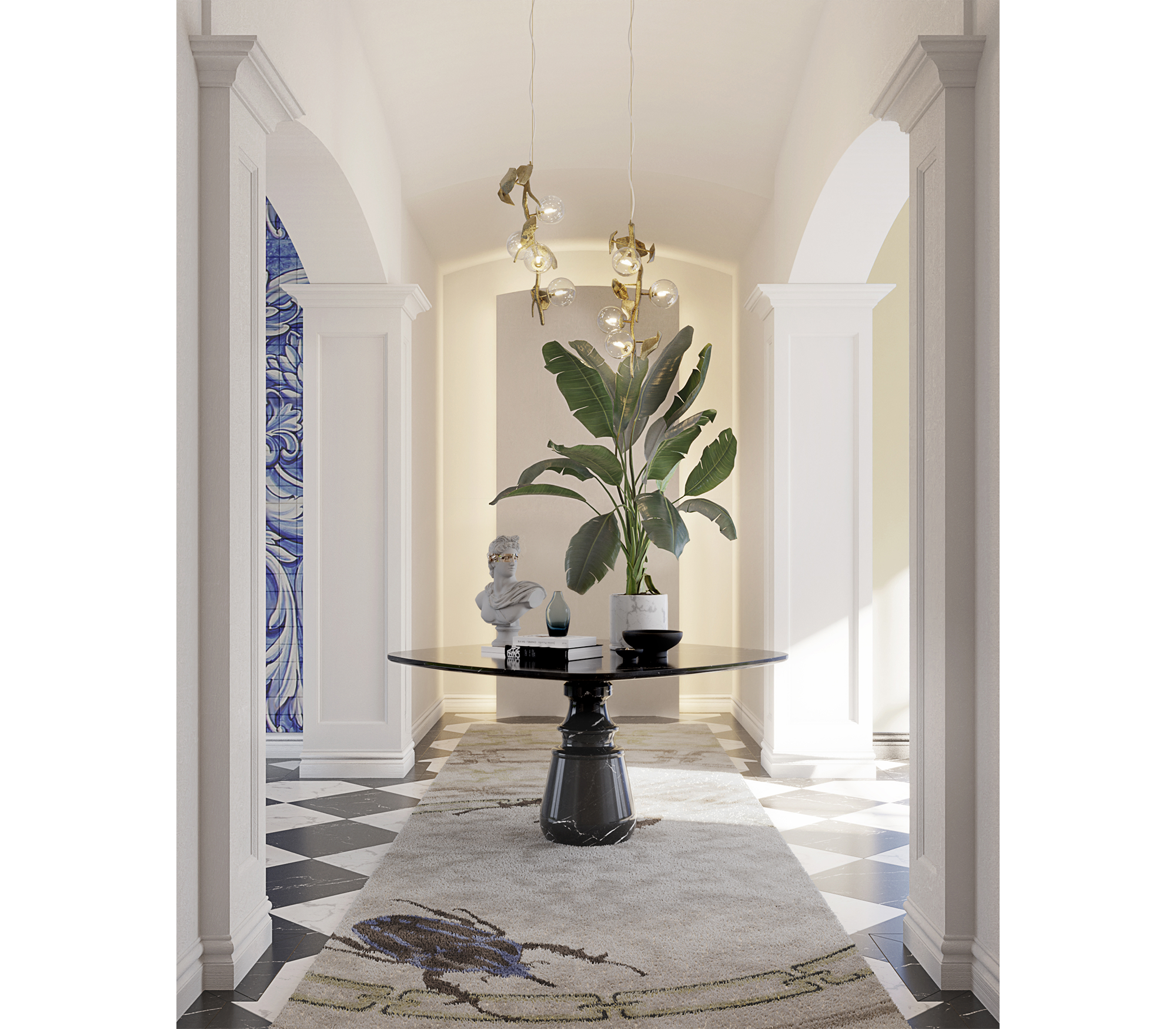 Pietra Square Marble Dining Table