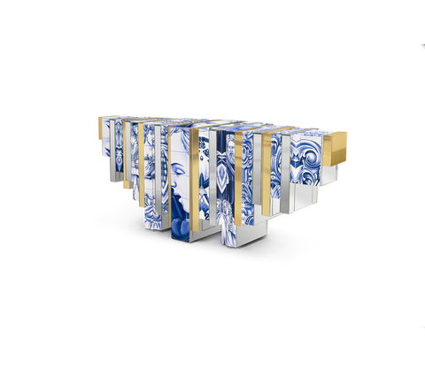 Metropolis Consoles Gilded Modern Entryways Cabinet Table