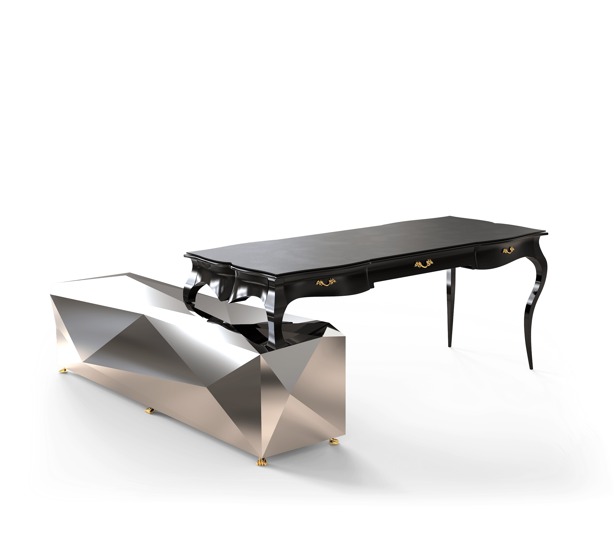 Boulevard Diamond Classic Modern Executive Desk