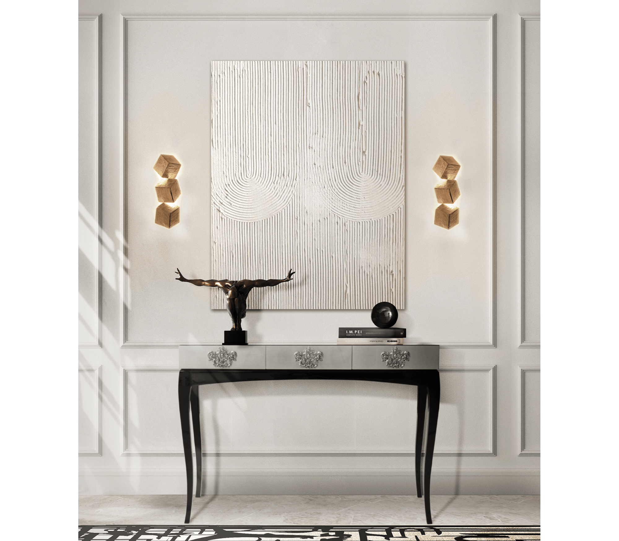 Trinity Consoles Carved Entryways Cabinet Table