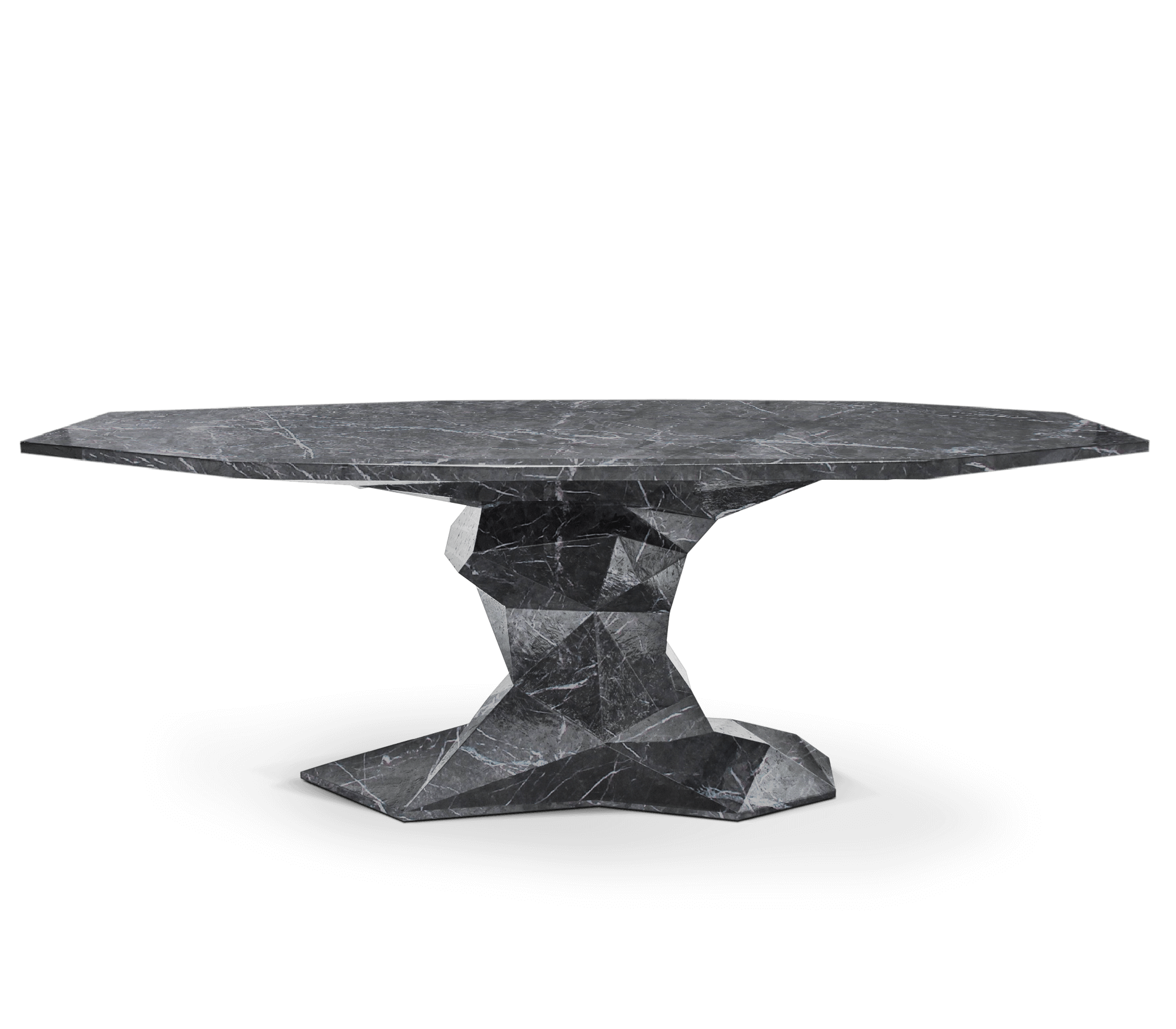 Faceted Design Dining Table for Dining Room