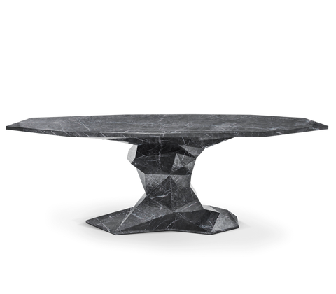 Faceted Design Dining Table for Dining Room
