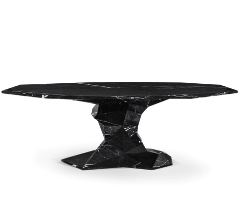 Faceted Design Dining Table for Dining Room