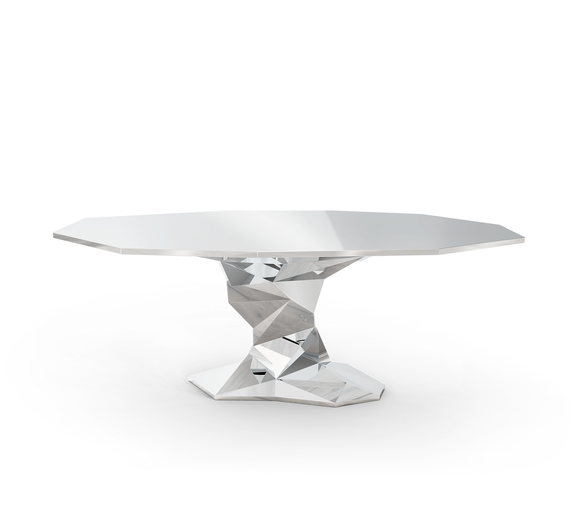 Faceted Design Dining Table for Dining Room